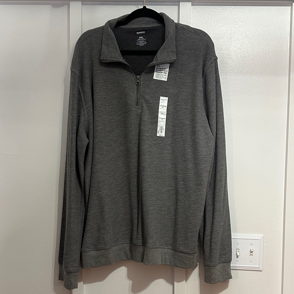 Sonoma Men's Dark Gray Zip-Up Sweater